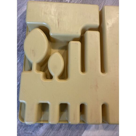 Vtg Rubbermaid Gold Utensil Flatware Silverware Tray Drawer Organizer - Picture 4 of 8